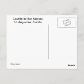 サン・マルコス葉書の城セントオーガスティン, Fl. ポストカード (裏面)