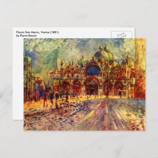 サン・マルコ広場、ヴェネツィア by ピエール・レノワール ポストカード (正面/裏面)