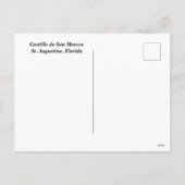 サン・マルコ・セントオーガスティン城(フロリダ州) シーズンポストカード (裏面)