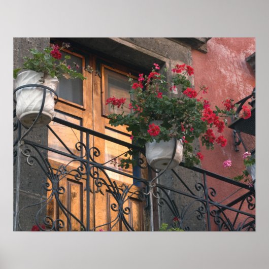 サン・ミゲル・デ通りの建築 ポスター (正面)