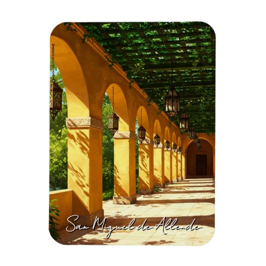 サン・ミゲル・デ・アレンデ・メキシコ旅行の歩道 マグネット (縦)