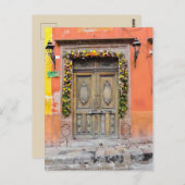 サン・ミゲル・デ・アレンデ・メキシコ歴史地区の扉 ポストカード (正面/裏面)