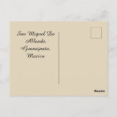 サン・ミゲル・デ・アレンデ・メキシコ歴史地区の扉 ポストカード (裏面)