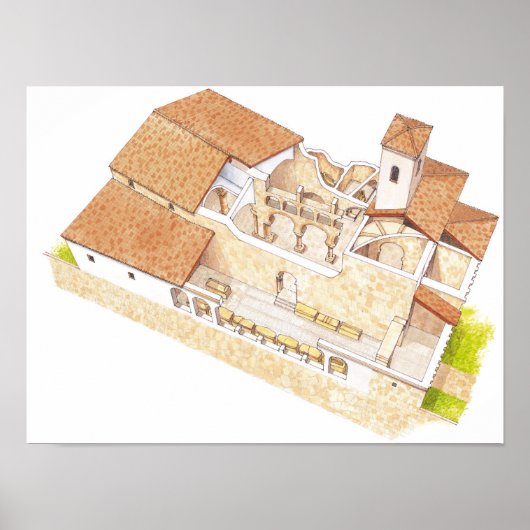 サン・ミラン・デ・ラ・コゴラ。スソ修道院。ラ ポスター (正面)