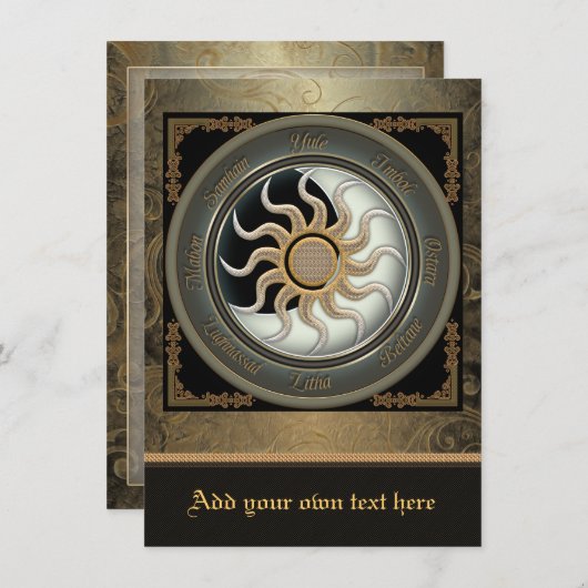 サン/ムーンホイ異教のール中招待状 招待状 (正面/裏面)