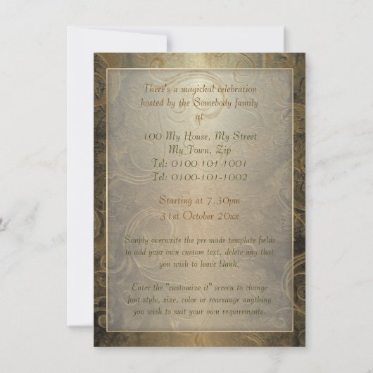 サン/ムーンホイ異教のール中招待状 招待状 (裏面)