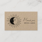 サン&ムーンボーホラインアートKRAFTソーシャルエレガントアイコン 名刺 (正面)