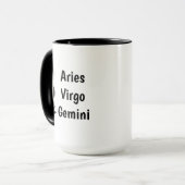 サン・ムーン・ライジング 星座 占星術 ホイームシー フェミニスト マグカップ (正面左)