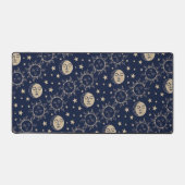 サン＆ムーン レトロマジック ネイビーブルー ヴィンテージ 天体 デスクマット (正面)