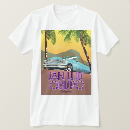 サン・ルイス・オビスポカリフォルニア旅行ポスター Tシャツ (デザイン正面)