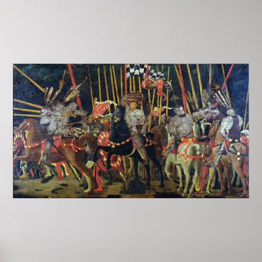 サン・ロマーノの戦い1432年、c.1456年 ポスター (正面)