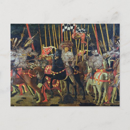 サン・ロマーノの戦い1432年、c.1456年 ポストカード (正面)