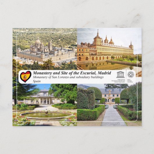 サン・ロレンツォ修道院と子会社建物 ポストカード (正面)