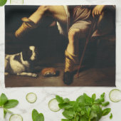 サン・ローチと天使ガイ・フランソワ キッチンタオル (折り畳み)