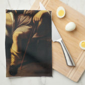 サン・ローチと天使ガイ・フランソワ キッチンタオル (四つ折り)