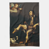 サン・ローチと天使ガイ・フランソワ キッチンタオル (縦)