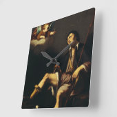 サン・ローチと天使ガイ・フランソワ スクエア壁時計 (傾斜)