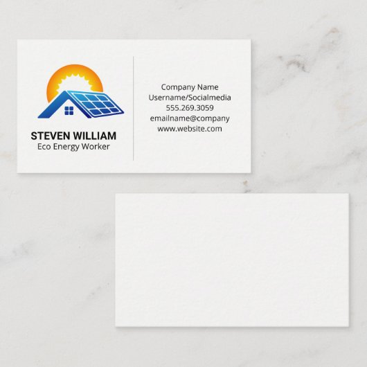 サン | 屋根太陽の 名刺 (正面/裏面)