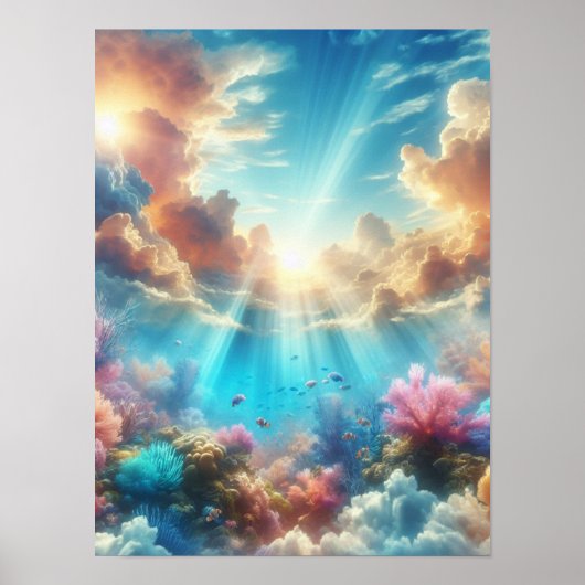 サン beams の熱帯のサンゴ礁 ポスター (正面)