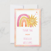 サン | Sunshine and Rainbow Baby Shower サンキューカード (正面)
