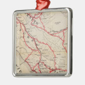 サンBenito、フレズノ、モンテレー、San Luis Obispo メタルオーナメント (左)