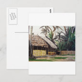 サンBlasの島、パナマの水彩画 ポストカード (正面/裏面)