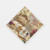 サヴィアで朝食 – クリスチャンナプキンス スタンダードランチョンナプキン (角)