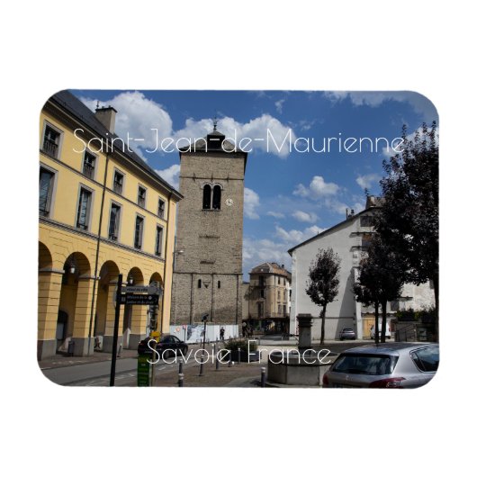 サヴォワ，フランス，サンジャン=ド・モーリシェン マグネット (横)