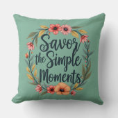 サヴォールザシンプルモーメントボホフローラ引用文 クッション (正面)