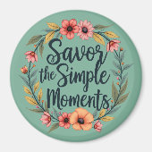 サヴォールザシンプルモーメントボホフローラ引用文 マグネット (正面)