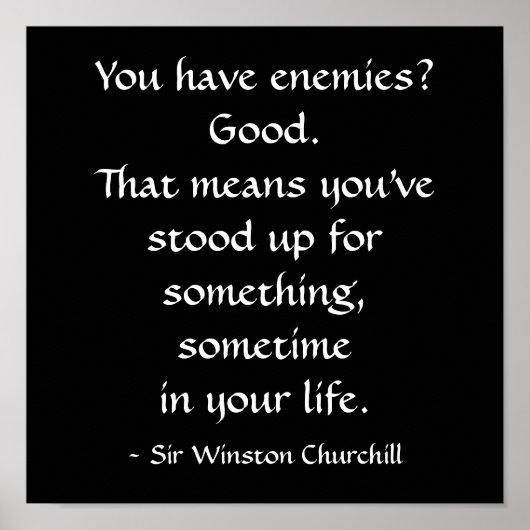 サーウィンストンチャーチル引用文 ポスター (正面)