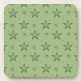 サーエレガントジスタイリッシュ・グリーンのオリーブ・スターズ コースター