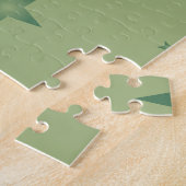 サーエレガントジスタイリッシュ・グリーンのオリーブ・スターズ ジグソーパズル (側面)