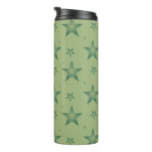サーエレガントジスタイリッシュ・グリーンのオリーブ・スターズ タンブラー (回転右)