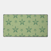 サーエレガントジスタイリッシュ・グリーンのオリーブ・スターズ デスクマット (正面)
