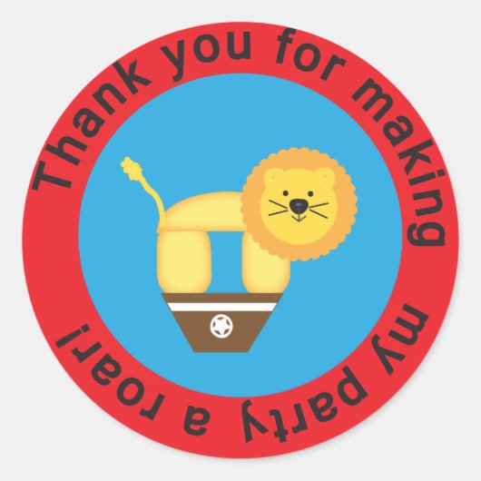 サーカスありがとうシール ラウンドシール (正面)