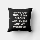 サーカスおもしろいサル引用文が判明これは私 クッション (裏面)
