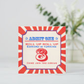 サーカスおもしろいフェア第8子供の誕生日パーティの招待状 招待状 (スタンド正面)