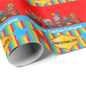 サーカスおもしろいベビーシャワーテーマ ラッピングペーパー (ロールコーナー)