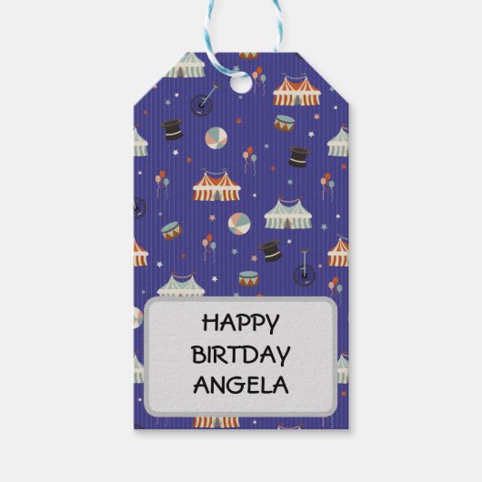 サーカスおもしろい ギフトタグ (正面)