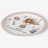 サーカスお洒落ライオン子供の誕生日パーティー ペーパープレート (アングル)