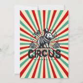 サーカスお洒落誕生日バッシュ 招待状 (裏面)