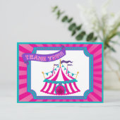 サーカスかカーニバルのパーティー-サンキューカード サンキューカード (スタンド正面)