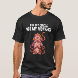 サーカスが猿のチンパンジおもしろいーではない Tシャツ