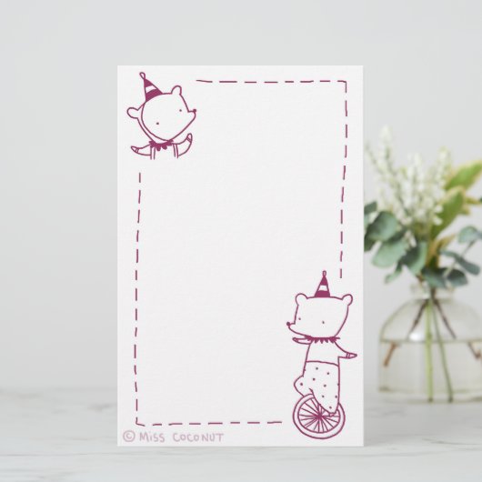 サーカスくま 便箋 (スタンド正面)