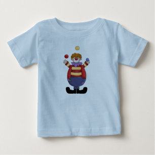 サーカスだ！ジャグリングピエロ ベビーTシャツ