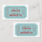 サーカスではなく、モンキーリマインダーカード 紹介カード (正面/裏面)
