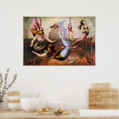 サーカスでアクロバットを演じる女性 ポスター (キッチン)