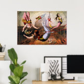 サーカスでアクロバットを演じる女性 ポスター (ホームオフィス)