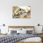 サーカスで演奏する男性の曲芸師 キャンバスプリント (インサイチュ (寝室))